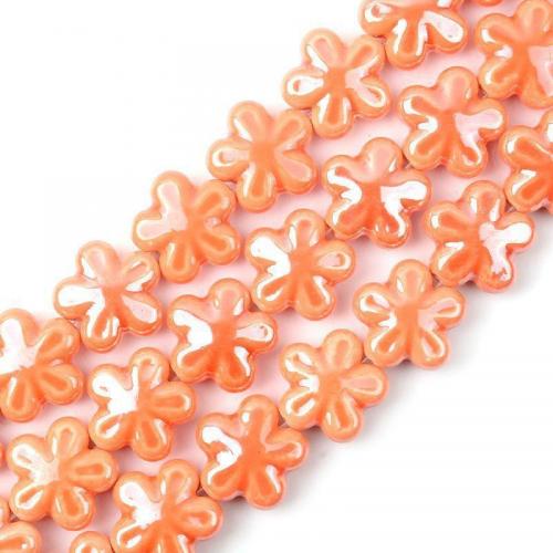 PorseleinJuwelen Beads, Porselein, Plum Blossom, DIY & verschillende grootte voor keus, meer kleuren voor de keuze, Gat:Ca 2mm, Ca 100pC's/Bag, Verkocht door Bag