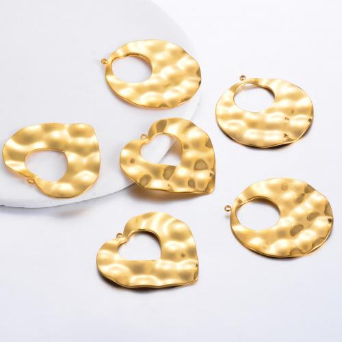 Stainless Steel Pendants 304 Stainless Steel gold color plated DIY Sold By Bag