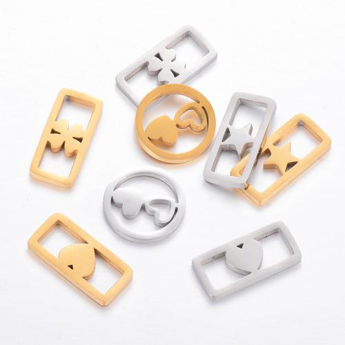 Stainless Steel Pendants 304 Stainless Steel plated DIY Sold By Bag