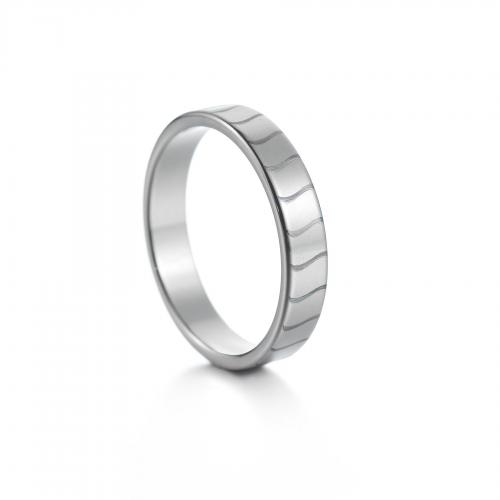 Bague en acier inoxydable, Acier inoxydable 304, poli, bijoux de mode & normes différentes pour le choix & pour femme, couleur originale, protéger l'environnement, sans nickel, plomb et cadmium, wide:4mm, Vendu par PC