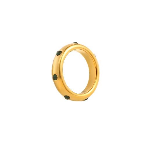 Anillo de dedo del acero inoxidable del Zirconia cúbico, acero inoxidable 304, chapado, diverso tamaño para la opción & micro arcilla de zirconia cúbica & para mujer, más colores para la opción, Vendido por UD