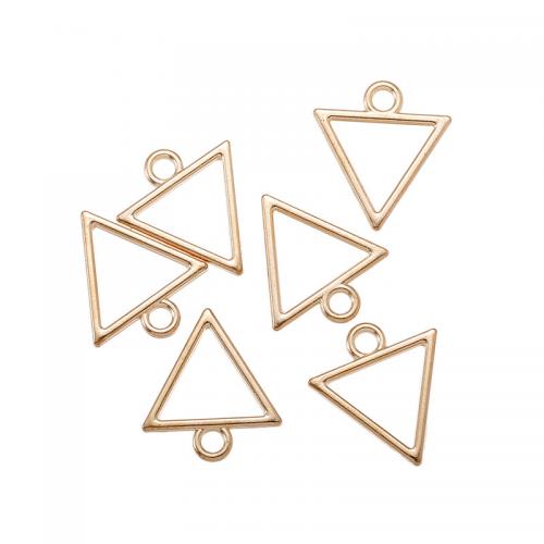 Pendentifs en alliage de zinc, triangle, Placage, DIY & creux, plus de couleurs à choisir, protéger l'environnement, sans nickel, plomb et cadmium, 20x18mm, Trou:Environ 2mm, Environ 100PC/sac, Vendu par sac