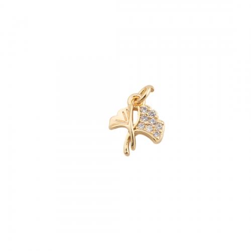 Cubic Zirconia Micro Pave bronze Pingente, cobre, banhado, DIY & micro pavimento em zircônia cúbica, dourado, 10x8.50x2.50mm, Buraco:Aprox 2mm, vendido por PC