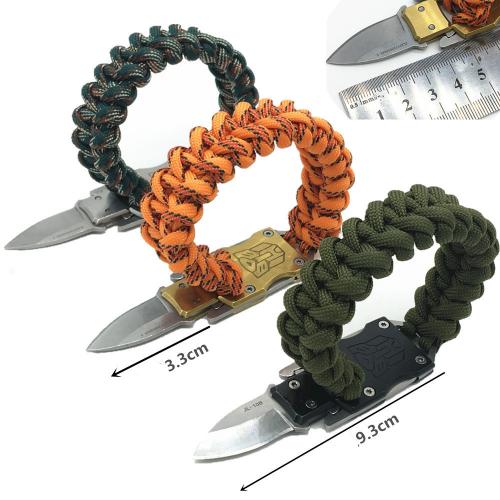 Fallschirmschnur Survival Armband, mit 201 Edelstahl, Tragbar & Strapazierfähig & unisex, keine, 265x25mm, verkauft von PC