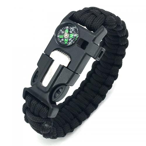 Cavo per paracadute Braccialetto Survival, with Acciaio, Portatile & multifunzionale & con bussola & unisex, nessuno, 255x25mm, Venduto da PC