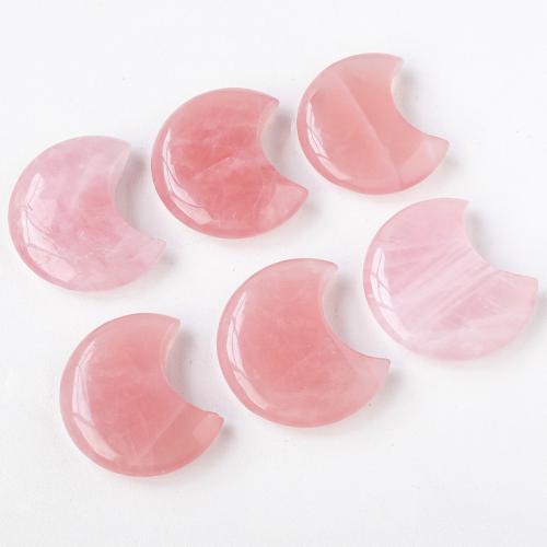 Rose Quartz Ukras, Mjesec, Prijenosni, decoration length 45-55mm, Prodano By PC