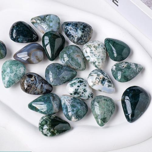 Moss Agate Διακόσμηση, Teardrop, διαφορετικό μέγεθος για την επιλογή, Sold Με PC