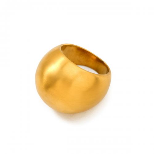 Stainless Steel Finger Ring 304 Stainless Steel 18K gold plated fashion jewelry & for woman golden Sold By PC