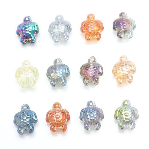 ファッション的ガラスビーズ, ガラス, カメ, DIY, 無色, 14x18mm, 穴:約 1.2mm, 20パソコン/バッグ, 売り手 バッグ