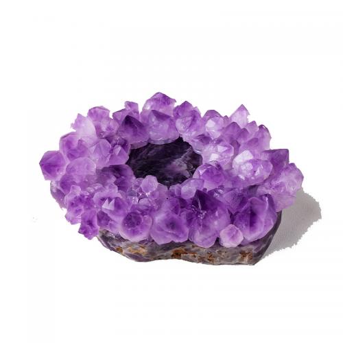 amatista Sostenedor de vela, estilo druzy, candle holder  length100-110mm, Vendido por UD