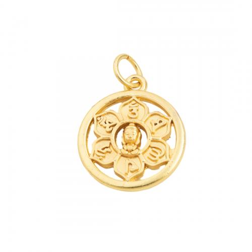 Brass Jewelry Pendants 14K gold plated DIY nickel lead & cadmium free Approx 4.5mm Sold By PC