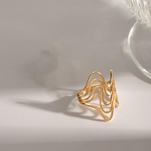 Vinger Ring in edelstaal, 304 roestvrij staal, Hart, plated, mode sieraden, gouden, Ring inner diameter:1.78cm, Verkocht door PC