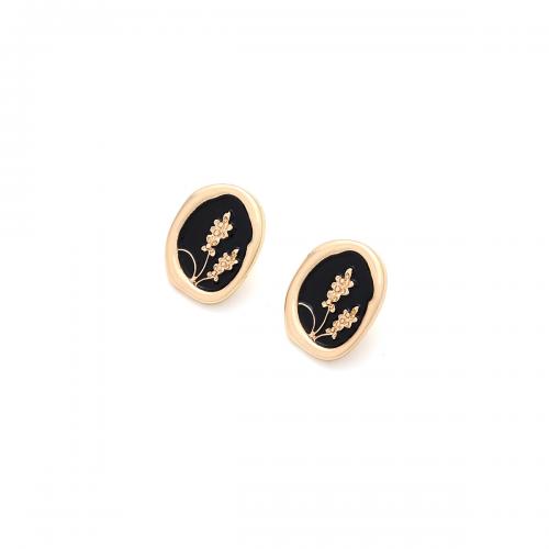 Zinc Alloy Stud Earring fashion jewelry & for woman & enamel nickel lead & cadmium free Sold By Pair