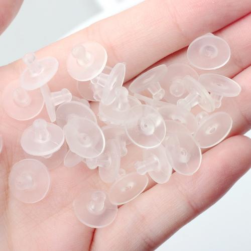 Silicone Oordopjes, DIY, duidelijk, 10x5mm, Verkocht door PC