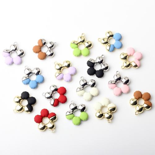 Zinc Alloy Flower Pendants plated DIY & enamel & hollow nickel lead & cadmium free Sold By PC