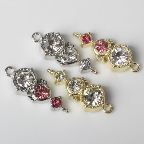 Zinc Alloy Rhinestone Pendants plated DIY & with rhinestone nickel lead & cadmium free Sold By PC