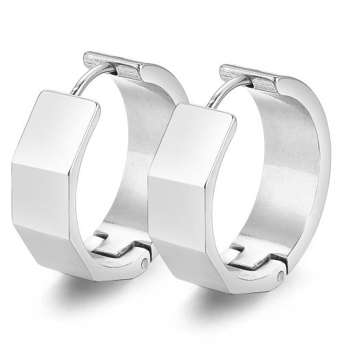 Titanio Acciaio Orecchini, Titantium acciaio, Ciambella, gioielli di moda & unisex, colore originale, assenza di nichel,piombo&cadmio, 21mm, Venduto da coppia