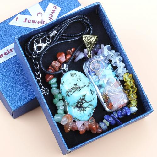 Natural Gemstone Jewelry Sets fashion jewelry mixed colors Sold By Box