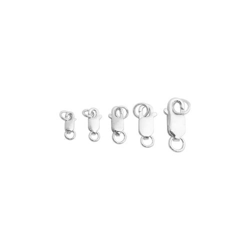 925 Sterling Silver Αστακός Claw Κούμπωμα, γυαλισμένο, DIY & διαφορετικό μέγεθος για την επιλογή, ασήμι, Sold Με PC