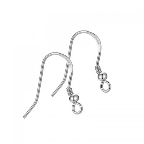 925 Sterling Silver Hook Earwire, 925 de prata esterlina, banhado, DIY & tamanho diferente para a escolha, Mais cores pare escolha, vendido por par