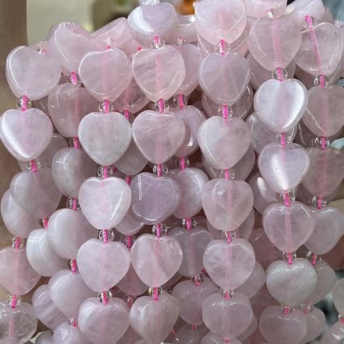 Natural Rose Quartz Beads Heart DIY pink 16mm Sold Per Approx 38 cm Strand