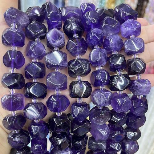 Natuurlijke Amethyst kralen, Amethist, Nuggets, DIY & gefacetteerde, purper, 13x17mm, Per verkocht Ca 38 cm Strand