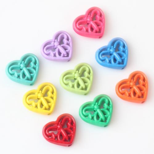 Abalorios de Aleación de Zinc Corazón, barnizado, Bricolaje & esmalte & hueco, más colores para la opción, libre de níquel, plomo & cadmio, 12x10mm, Vendido por UD