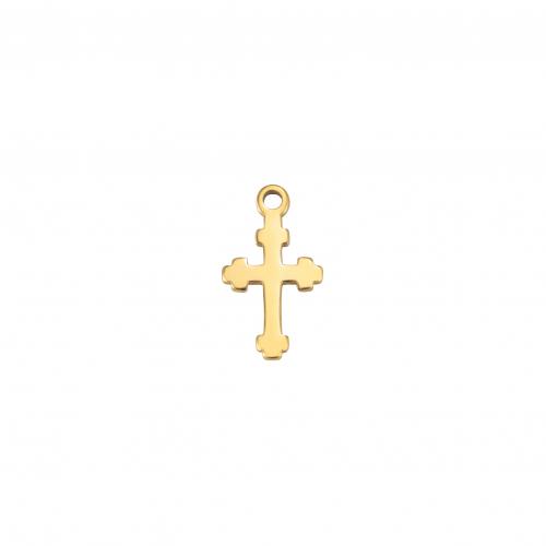 Stainless Steel Cross Pendants 304 Stainless Steel Vacuum Ion Plating DIY Sold By PC