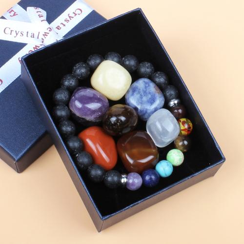 Gemstone Ékszerek, Drágakő, divat ékszerek, kevert színek, 73x93mm, Által értékesített Box