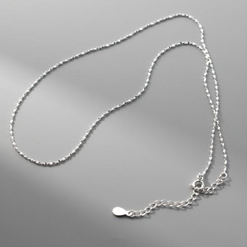 Collane d'argento sterlina, 925 argento sterlina, with 6CM extender chain, placcato, per la donna, argento, Lunghezza Appross. 41 cm, Venduto da PC