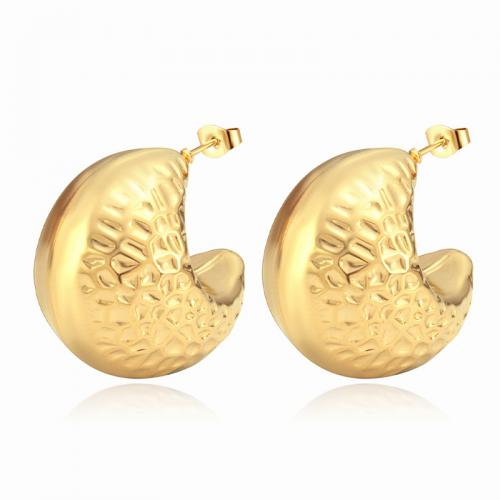 Stainless Steel Stud Earrings 304 Stainless Steel plated for woman Sold By Pair