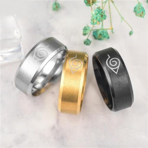 Stainless Steel Finger Ring 304 Stainless Steel fashion jewelry & Unisex nickel lead & cadmium free Width 8mm Thickness 2mm Sold By PC