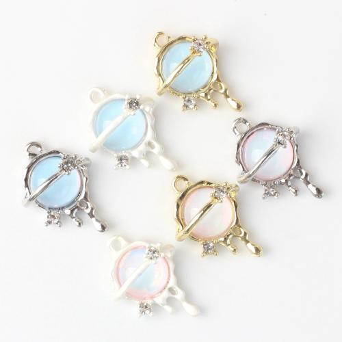 Zinc Alloy Rhinestone Pendants with Crystal plated DIY & with rhinestone nickel lead & cadmium free Sold By PC