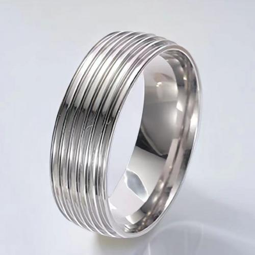 Titantium Steel Finger Ring, Titanium Steel, Csigavonal, csiszolt, divat ékszerek & különböző méretű a választás & az ember, nikkel, ólom és kadmium mentes, Által értékesített PC