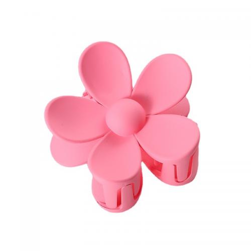 ABS plast Hair Claw Clip, Flower, ovntørrende lak, forskellige stilarter for valg & for kvinde, 70mm, Solgt af PC