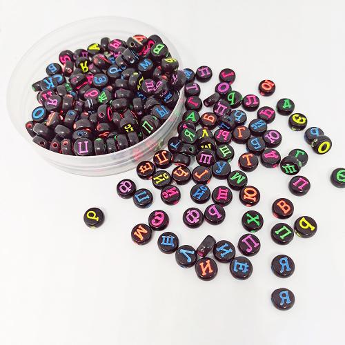 Acrylic Jewelry Beads Round DIY mixed colors Sold By Bag