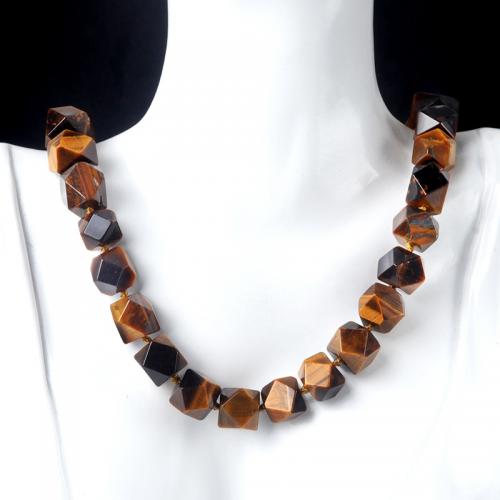 Natural Gemstone Necklace fashion jewelry 11mm Length Approx 50 cm Sold By PC