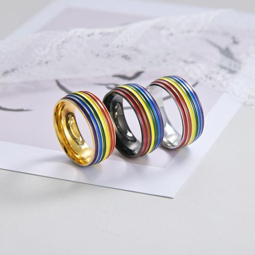 Stainless Steel Finger Ring 304 Stainless Steel fashion jewelry & Unisex nickel lead & cadmium free Width 8mm Thickness 2mm Sold By PC