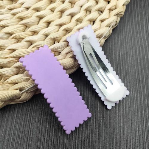 Clips del Pelo, Plástico, con fundición, Estilo coreano & para mujer, más colores para la opción, 55x20mm, Vendido por UD