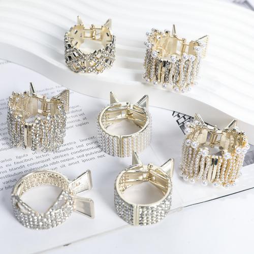 Zinc Alloy Hår Cuff, med Plastic Pearl, Wing Shape, forgyldt, forskellige stilarter for valg & med rhinestone, flere farver til valg, nikkel, bly & cadmium fri, Solgt af PC