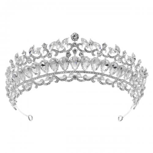 Bridal Tiaras Zinc Alloy plated for woman & with rhinestone nickel lead & cadmium free Sold By PC