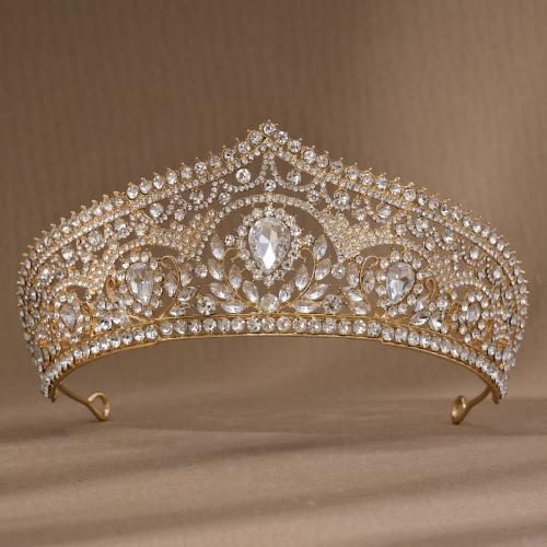 Bridal Tiaras Zinc Alloy plated for woman & with rhinestone nickel lead & cadmium free Sold By PC