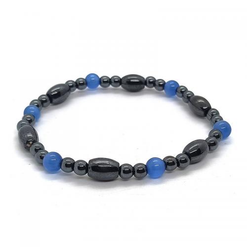 Bracciale gioielli magnetici, ematite magnetico, gioielli di moda & unisex, nero, Lunghezza 18-19 cm, Venduto da PC