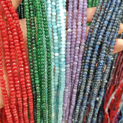 Grânulos de gemstone jóias, Pedra natural, Roda plana, DIY, Mais cores pare escolha, 4mm, Aprox 160PCs/Strand, vendido por Strand