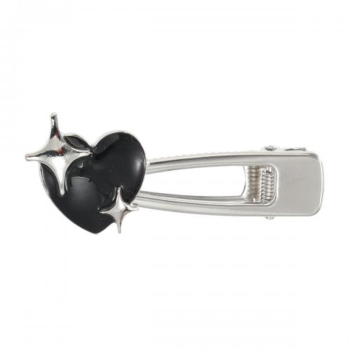 Bek Clips, Zinc Alloy, voor vrouw & glazuur & hol, zilver, nikkel, lood en cadmium vrij, 69x29mm, Verkocht door PC