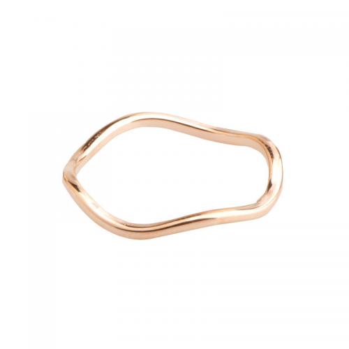 Titanium Steel Finger Ring plated & for woman rose gold color Sold By PC