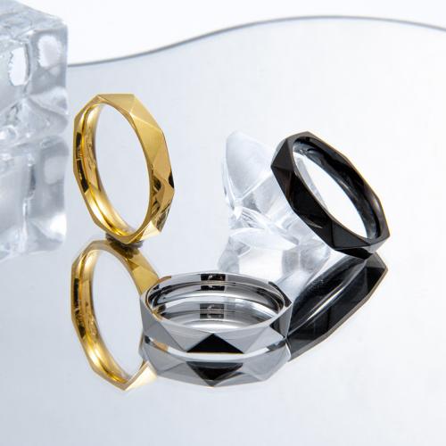 Anillo de dedo de acero inoxidable, acero inoxidable 304, Joyería & unisexo & diverso tamaño para la opción, más colores para la opción, libre de níquel, plomo & cadmio, Width 4mm,Thickness 2mm, Vendido por UD