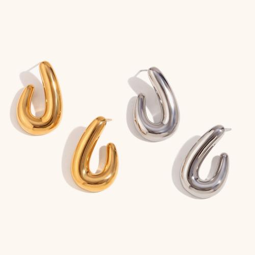 Stainless Steel Stud Earrings 316L Stainless Steel Vacuum Ion Plating fashion jewelry & for woman Sold By Pair