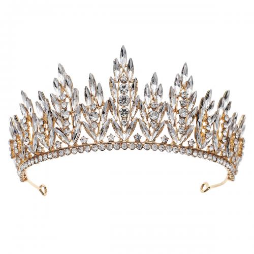 Tiara's, Zinc Alloy, plated, verschillende stijlen voor de keuze & voor vrouw & met strass, meer kleuren voor de keuze, nikkel, lood en cadmium vrij, Verkocht door PC