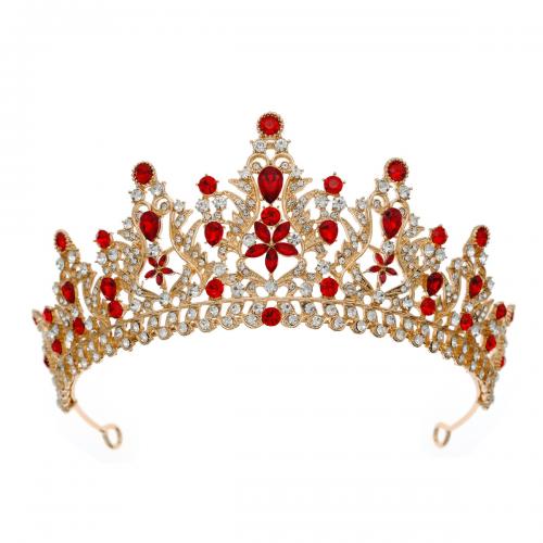 Tiaras, Cink Alloy, pozlaćen, za žene & s Rhinestone, više boja za izbor, nikal, olovo i kadmij besplatno, Prodano By PC